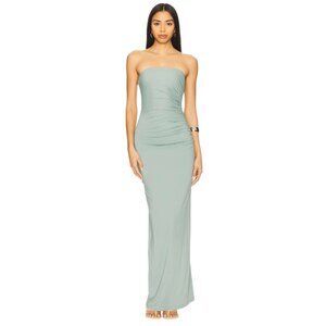 Nakedvice x REVOLVE The Evelyn Dress in Sage Small New Womens Maxi Tube Gown